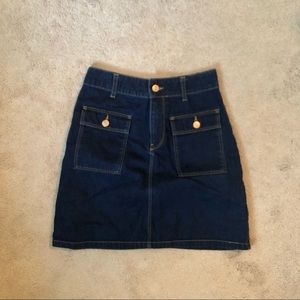 Zara High Waisted Denim Skirt
